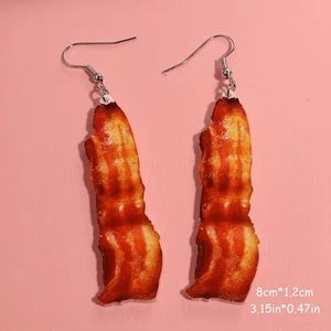 2/15 New Bacon dangle earrings